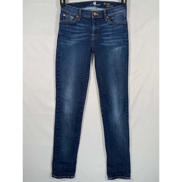 7 For All Mankind Mens The Slim Cigarette Blue Medium Wash Jeans 27 AU0351273A - Picture 2 of 11